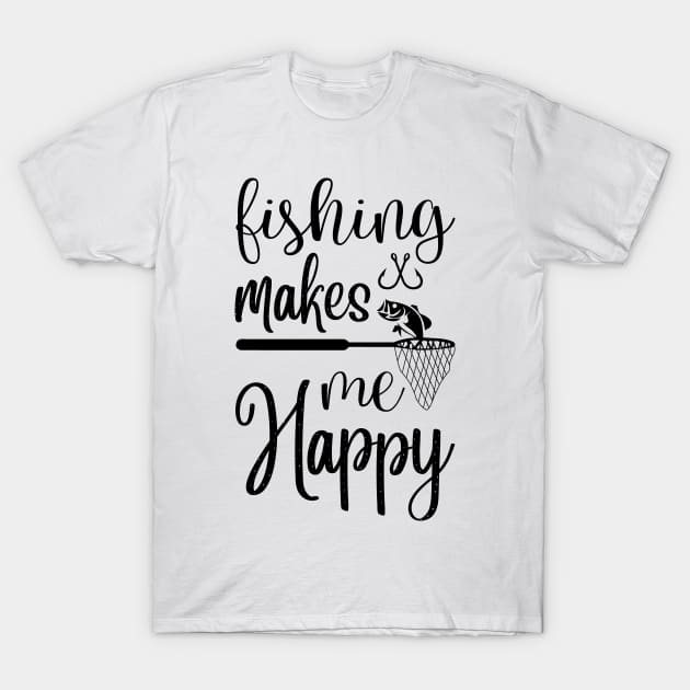 Less Talk More Fishing - Gift For Fishing Lovers, Fisherman - Black And White Simple Font T-Shirt by Famgift